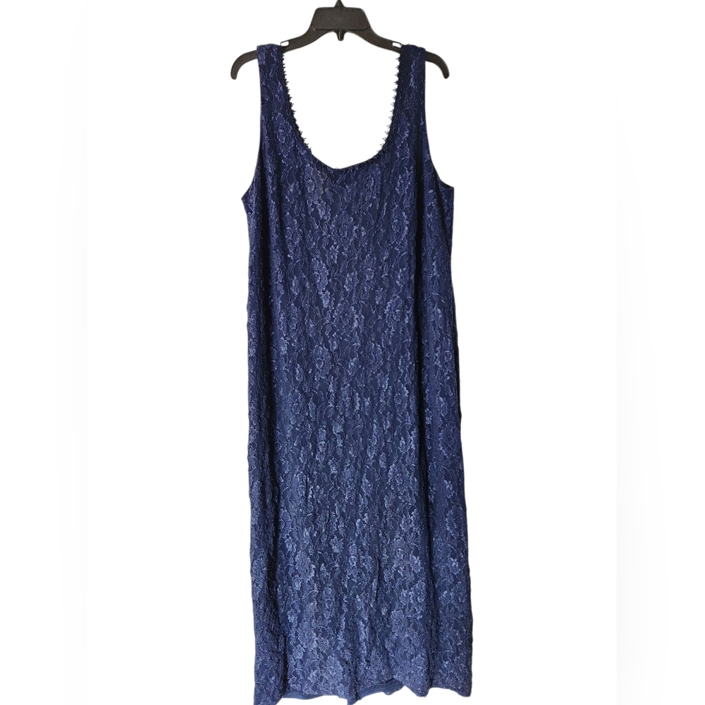 Alex Evenings Navy Lace Dress 20W